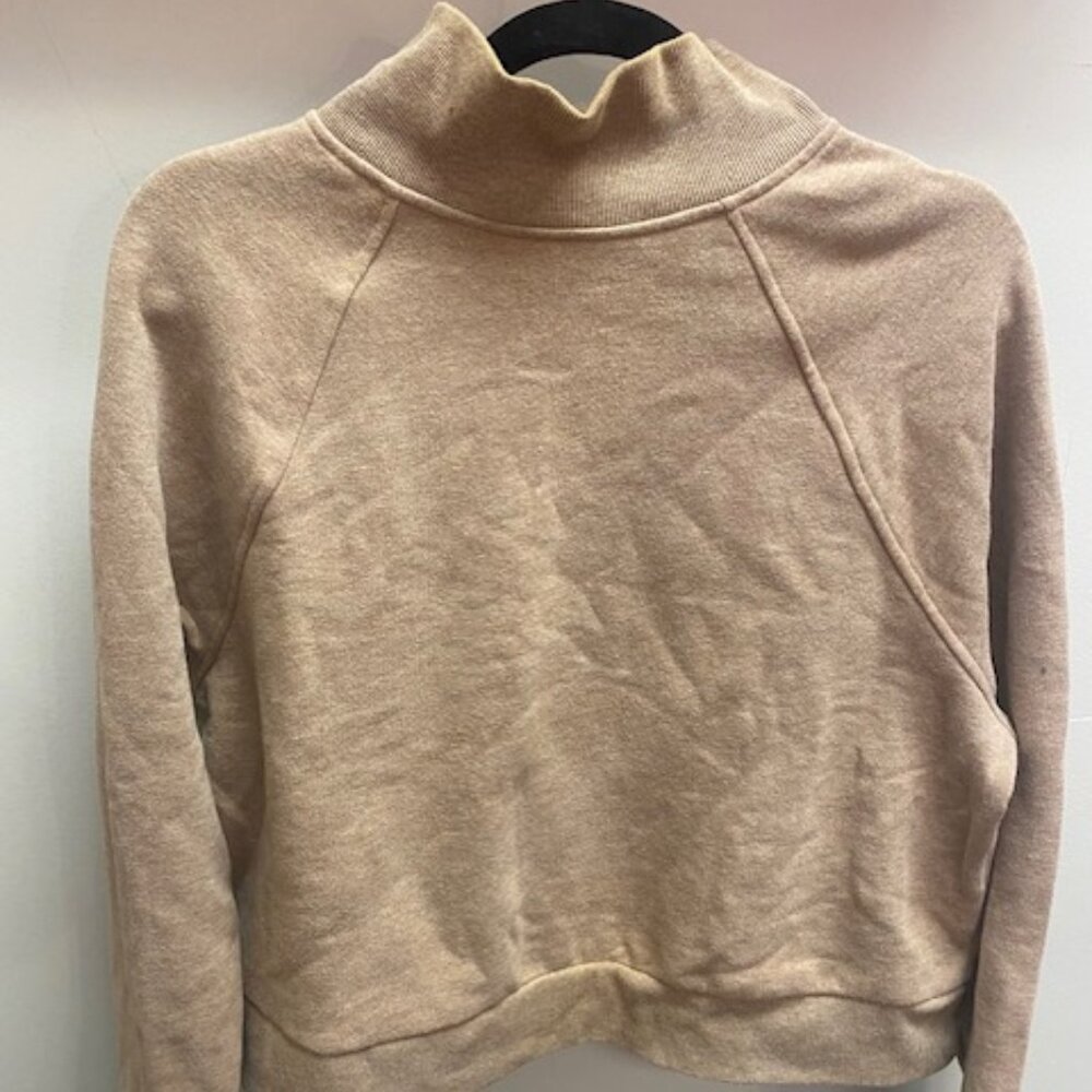 A New Day: Tan Mock Neck Sweater